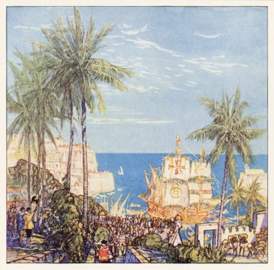 Rudyard Kipling: La canción de Diego Valdez (litografía en color) de Donald (after) Maxwell