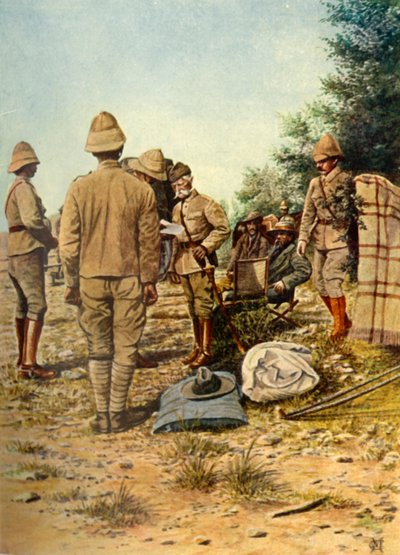 La rendición del General Cronje a Lord Roberts en Paardeberg, 27 de febrero de 1900, 1901 de Donald E M