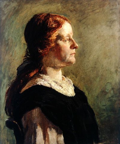 Retrato de una niña con cabello rojo de Donald Graeme MacLaren