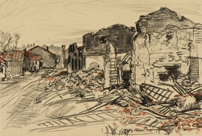 Pueblo destruido, Frente de guerra de Donald Shaw MacLaughlan