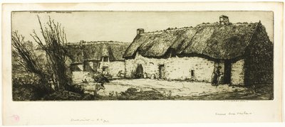 Granja con vacas de Donald Shaw MacLaughlan