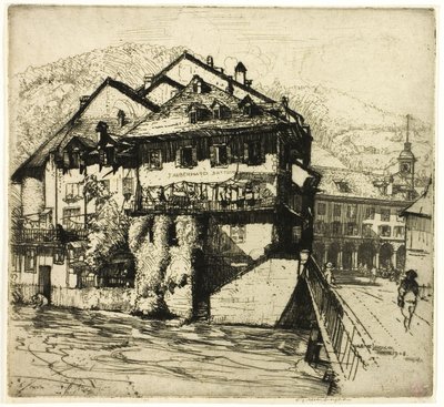 Casas en el Aare, Suiza de Donald Shaw MacLaughlan
