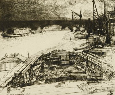 Viento y lluvia en el Támesis de Donald Shaw MacLaughlan