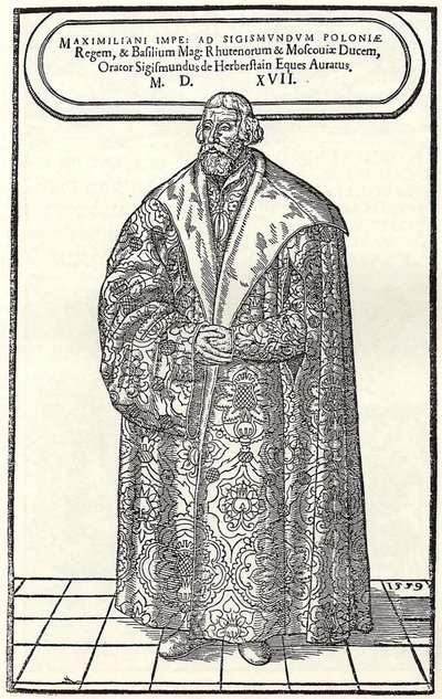 Retrato del Barón Sigmund von Herberstein, Embajador en Polonia y Rusia, 1559 de Donat Hübschmann