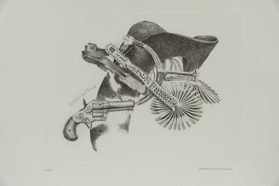 Colt Revolver "House", 1977 (grabado) de Donatella Merlo
