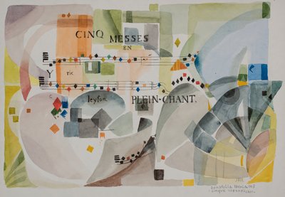 Cinco misas 1701, 2007 (acuarela sobre papel) de Donatella Merlo