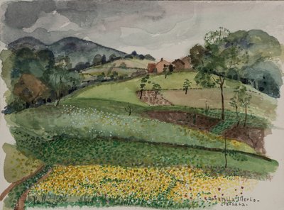 Campesino, c.1980 (acuarela sobre papel) de Donatella Merlo