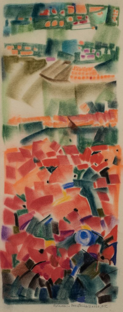 Amapolas, 2005 (pastel sobre papel aterciopelado) de Donatella Merlo