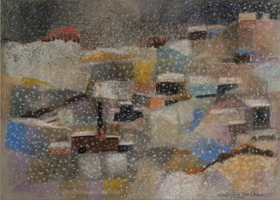 Snowfall, 2001 (pastel sobre papel aterciopelado) de Donatella Merlo