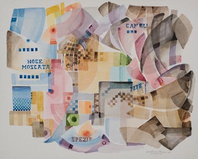 Especias, 2008 (acuarela sobre papel) de Donatella Merlo