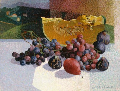 Bodegón con pequeño paisaje de Donatella Merlo