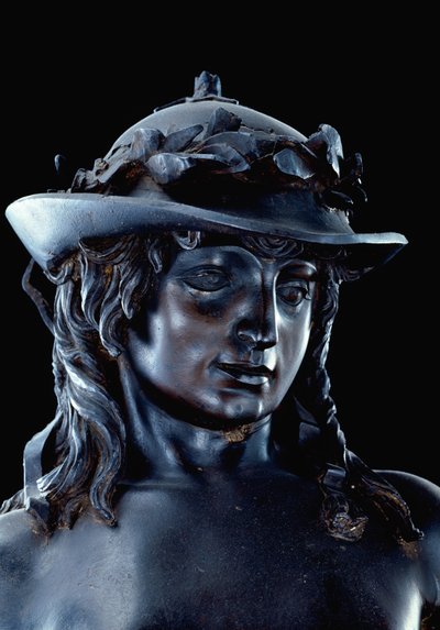 David (detalle de la cabeza), c.1440 de Donatello