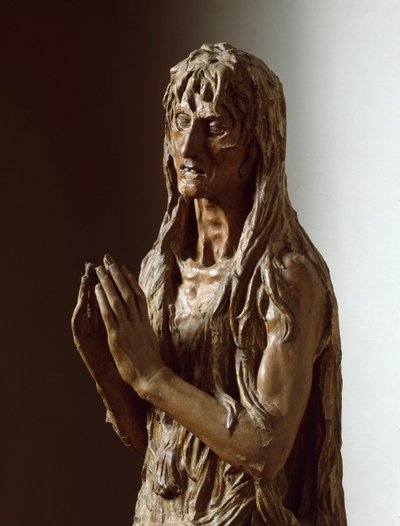 María Magdalena. Escultura de madera policromada de Donatello