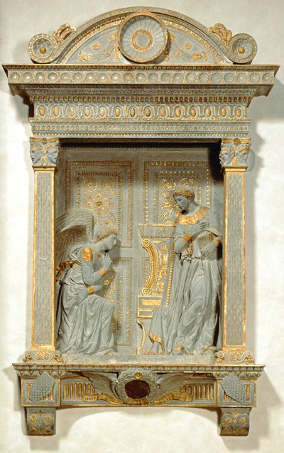 La Anunciación (piedra y oro) de Donatello