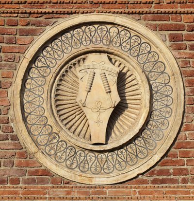 Patera esculpida en el ábside de Bramante de Donato Bramante