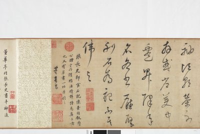 Copia a mano alzada de la escritura de la piedra de Zhang Xu de Dong Qichang