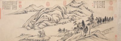 Río y montañas en un claro día de otoño, c. 1624-1627 de Dong Qichang