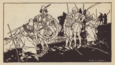 Los Reyes Magos de Gotham, cuento popular inglés (litografía) de Donn P. Crane