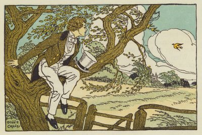 El joven John Keats (litografía en color) de Donn P. Crane
