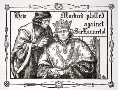 Cómo Mordred conspiró contra Sir Launcelot, 1905 de Dora Curtis