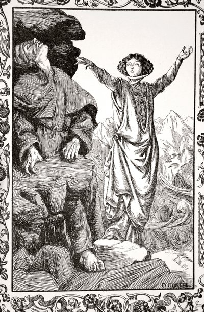 Ella hizo que la roca se cerrara, 1905 de Dora Curtis