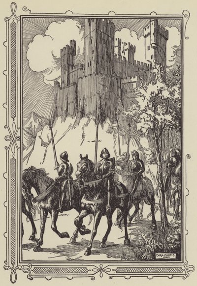 Sir Galahad en la abadía de Dora Curtis