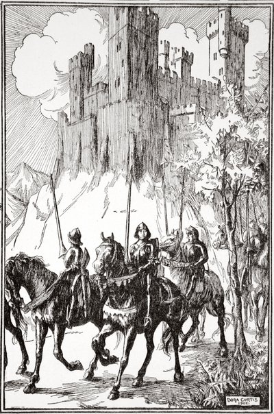 Sir Galahad en la Abadía, 1905 de Dora Curtis