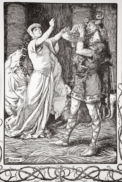 La reina le gritó que se detuviera, 1905 de Dora Curtis