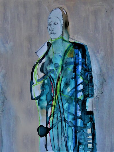 Retrato abstracto de una mujer de Doris Schmitz