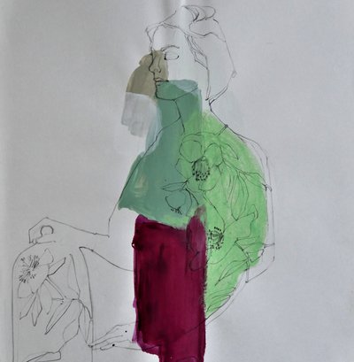 Figura floral abstracta de Doris Schmitz
