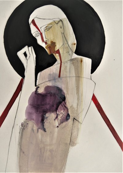 Retrato abstracto del duelo de Doris Schmitz