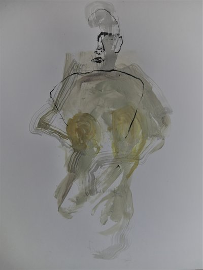 Figura desnuda abstracta de Doris Schmitz