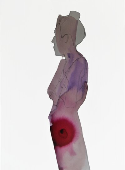 Figura roja abstracta de Doris Schmitz