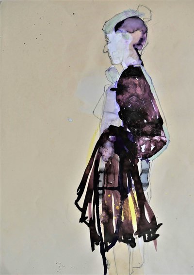 Perfil de una mujer abstracta de Doris Schmitz