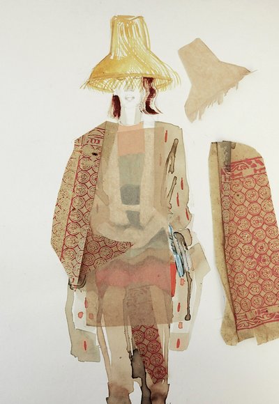 Ilustración de moda bohemia de Doris Schmitz