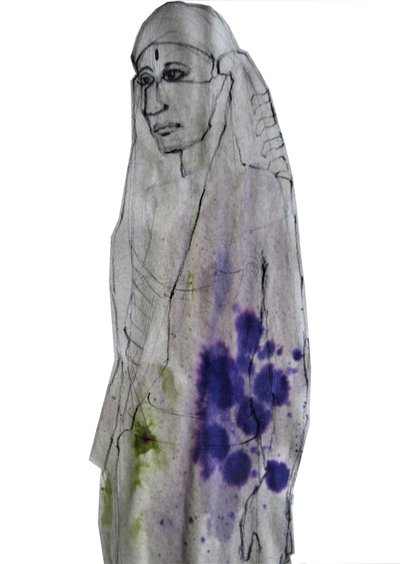 Retrato indio contemplativo de Doris Schmitz