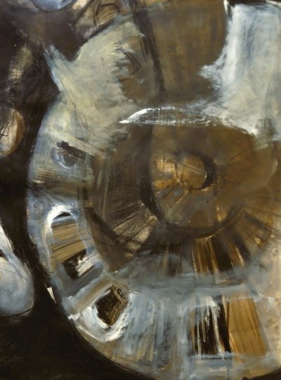 Espiral abstracta con tonos terrosos de Doris Schmitz