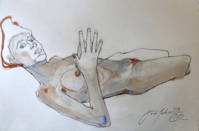 Egon Schiele posa de Doris Schmitz