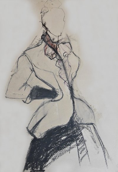 Elegante boceto de moda de Doris Schmitz