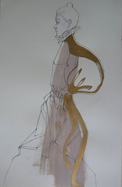 Moda elegante y dorada de Doris Schmitz
