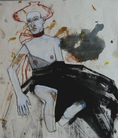 Figura expresiva con sombrero de Doris Schmitz