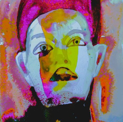 Retrato expresivo en neón de Doris Schmitz