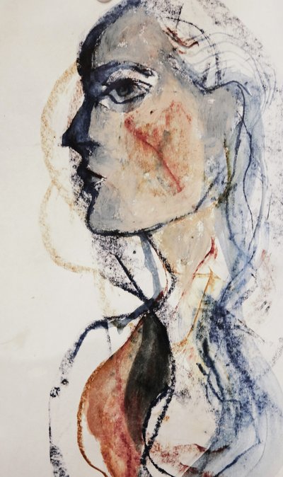 Perfil de una mujer expresiva de Doris Schmitz