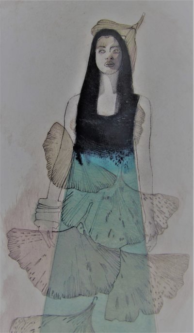 La mujer de la hoja de ginkgo de Doris Schmitz