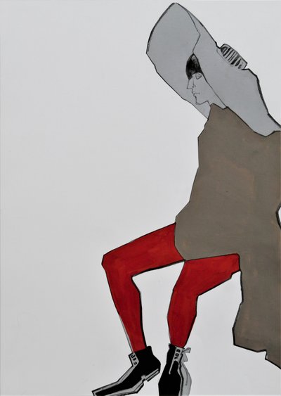 Figura con capucha y medias rojas de Doris Schmitz