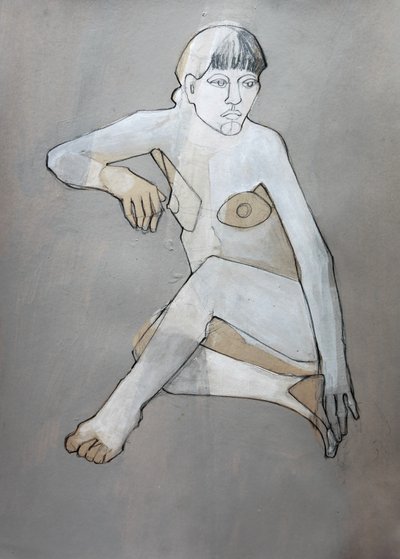 Desnudo abstracto pensativo de Doris Schmitz