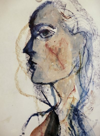 Mujer abstracta pensativa de Doris Schmitz
