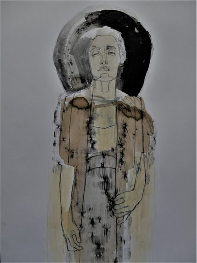 Retrato abstracto sereno de Doris Schmitz