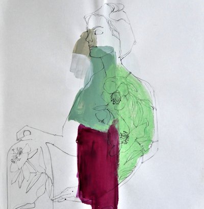 Mujer floral serena de Doris Schmitz