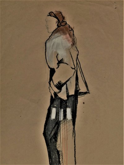 Boceto de una mujer de pie de Doris Schmitz